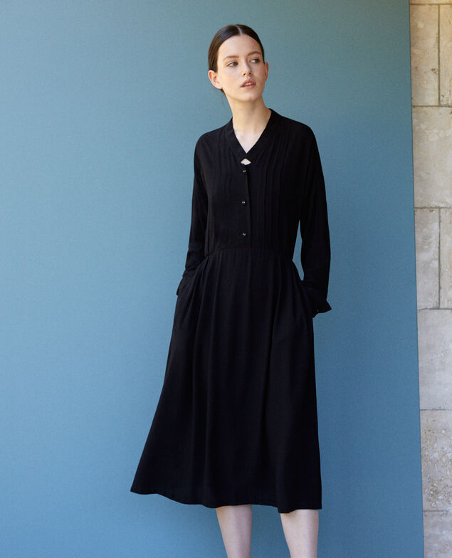 Vestido midi Negro