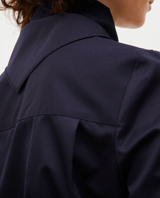  Blusa de algodón con cuello fular desmontable Night sky