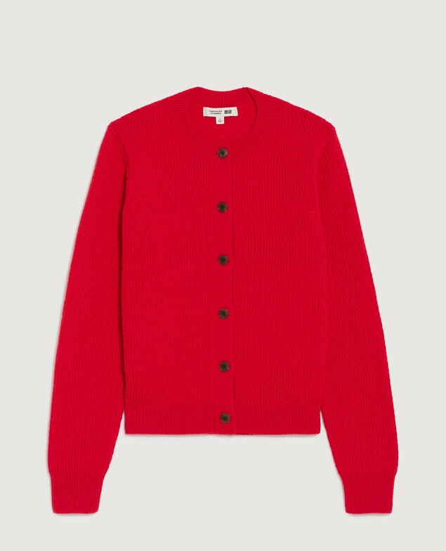 Cárdigan de cuello redondo  U150 red