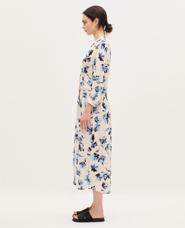 Vestido largo fluido K620 lily blue