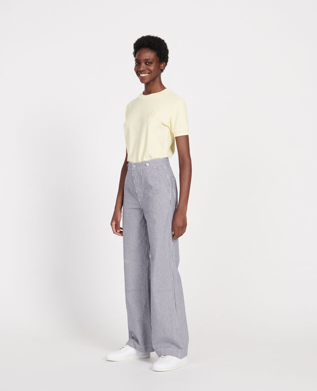 Jean wild leg Denim stripes