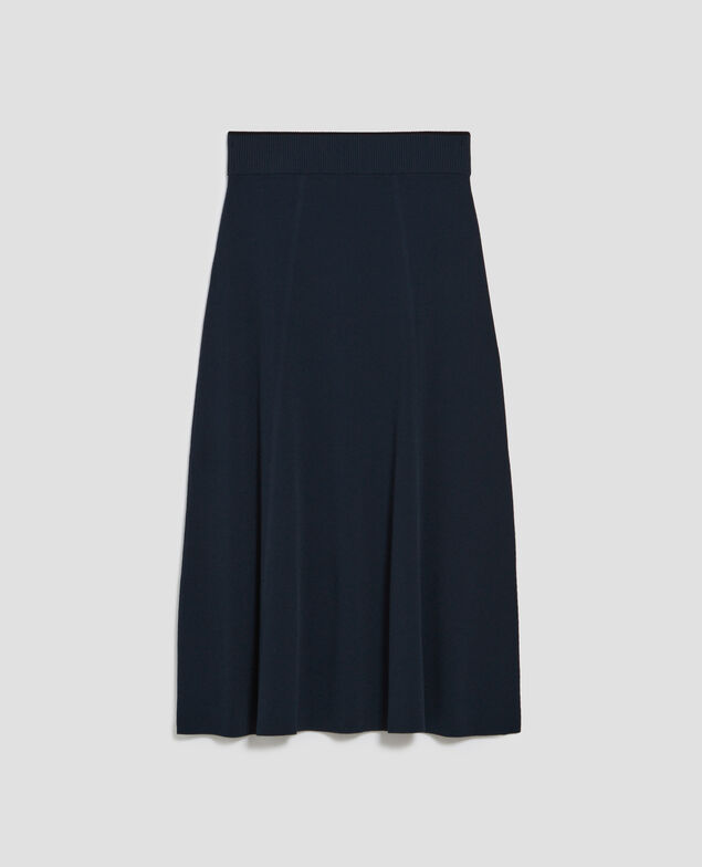 Falda midi de punto J690 blueberry