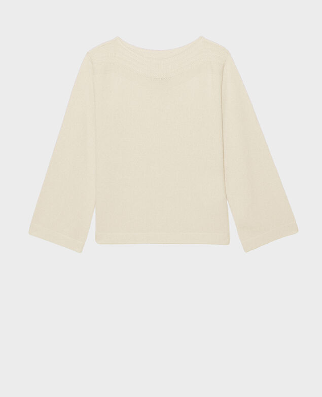 Jersey de cachemir con cuello de barco Jet stream