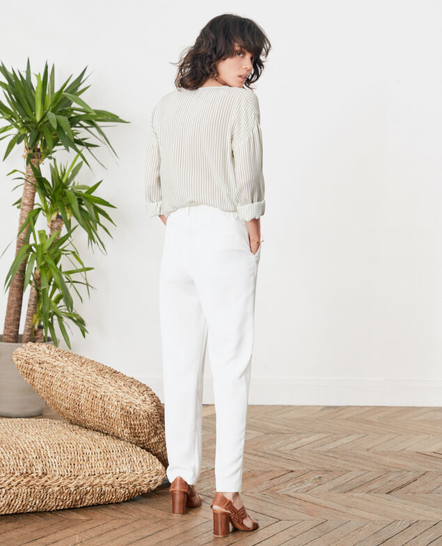 Pantalón de crepé Blanc