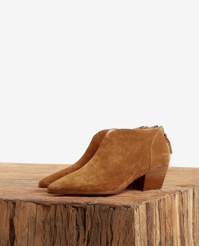 Botines de ante Cognac