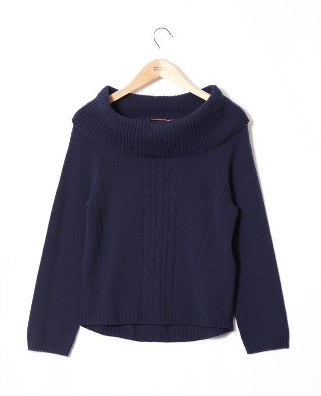 Jersey con detalles de trenzas Peacoat