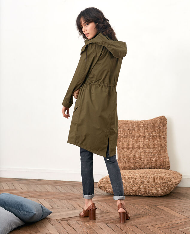 Parka con capucha y forro desmontables Dark kaki