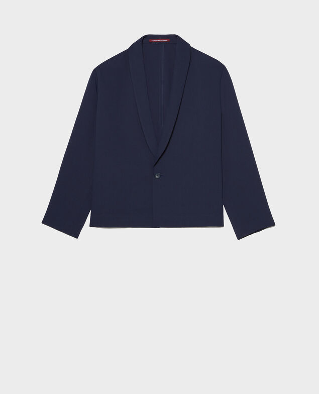 Chaqueta de smoking de poliéster fluido Maritime blue