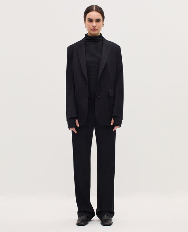 Chaqueta sastre de lana H091 black beauty