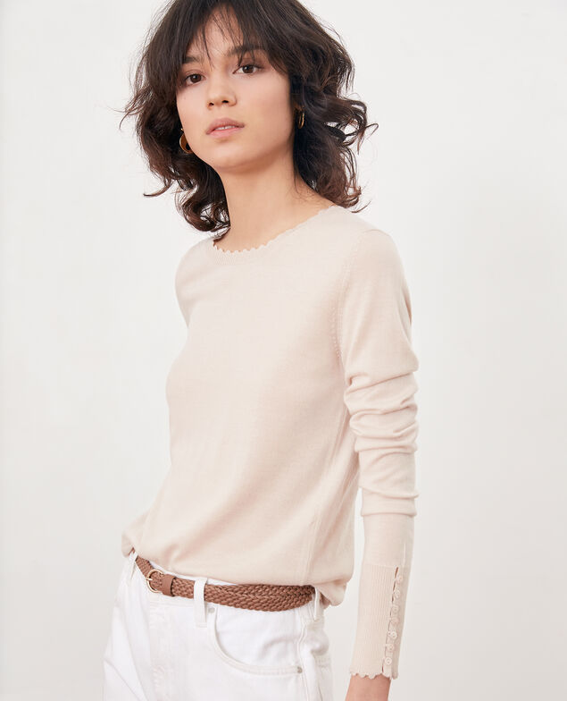 Jersey fino de lana Biscuit
