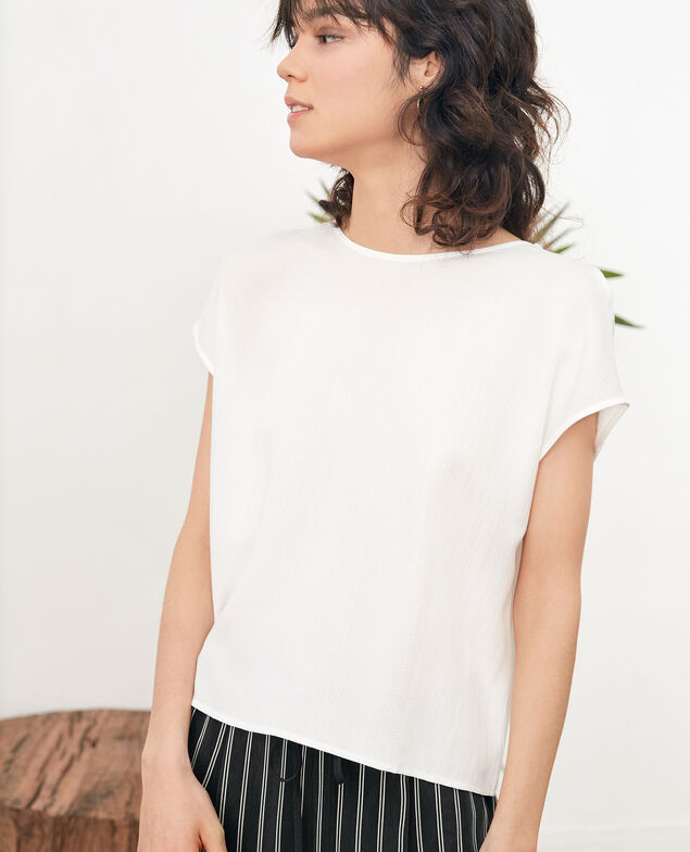Top con escote en la espalda Off white