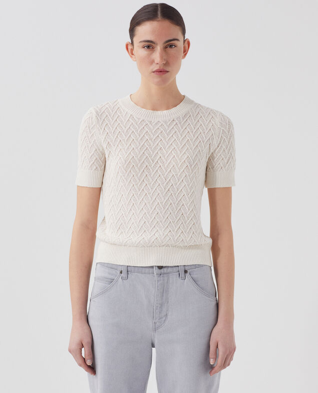 Jersey de lino con manga corta H303 white swan
