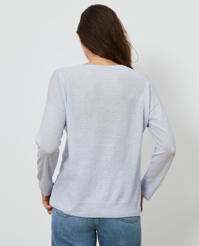 Jersey de lino y algodón bío Heather