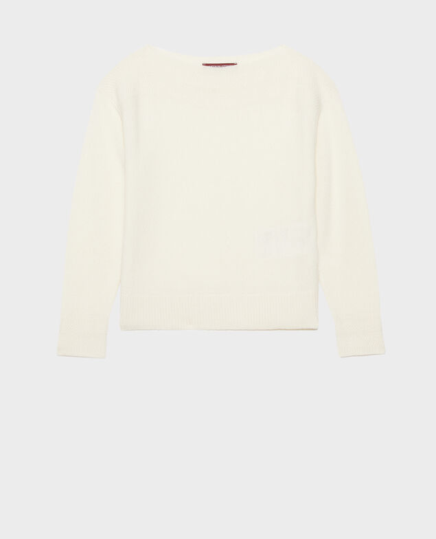 Jersey de cachemir con cuello de barco Gardenia