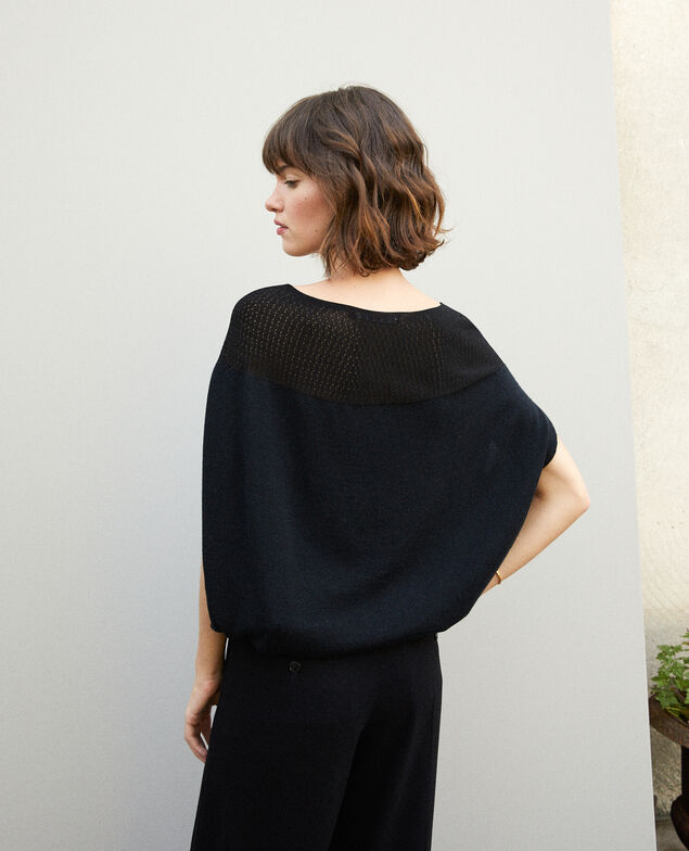 Jersey  wholegarment forma globo Noir
