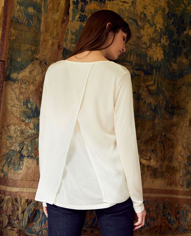 Camiseta de dos materiales Off white