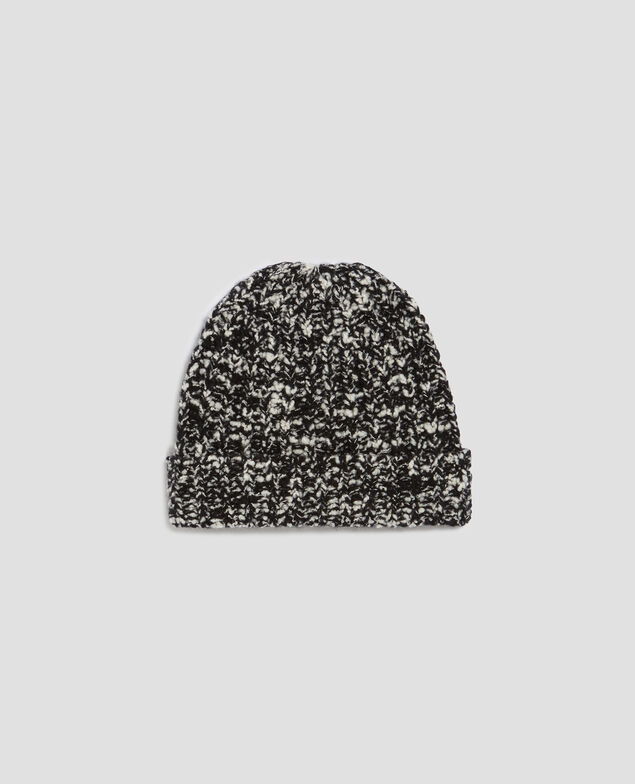 Gorro de lana rizada I099 boucle blk/white