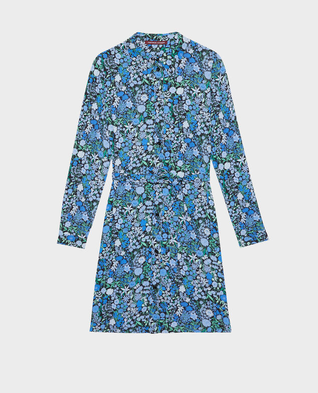 Vestido camisero 98 print blue