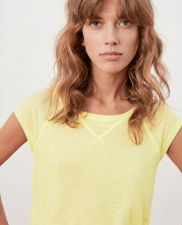 Camiseta irisada con lino Lemonade