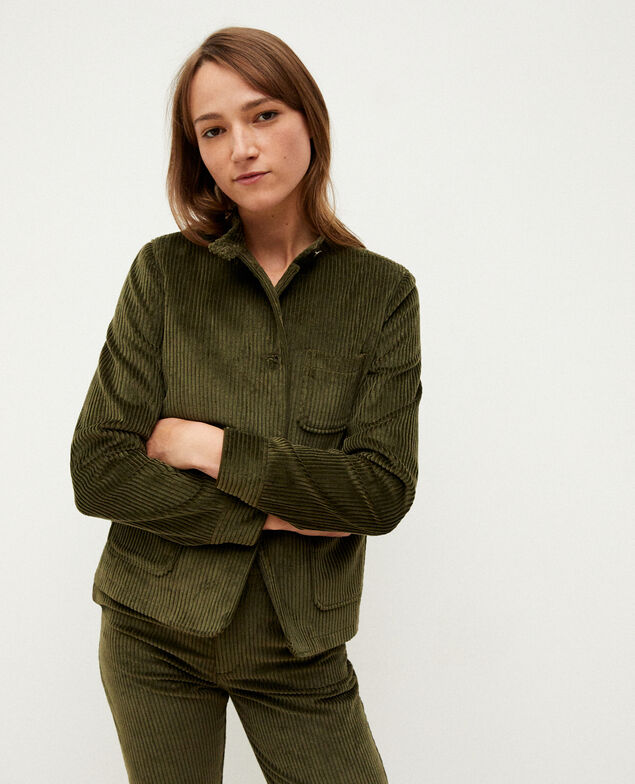 Chaqueta de pana gruesa Olive night