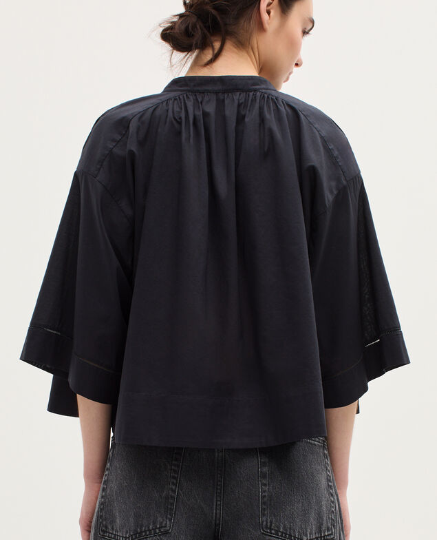 Blusa de gasa de algodón K080 vulcan gray