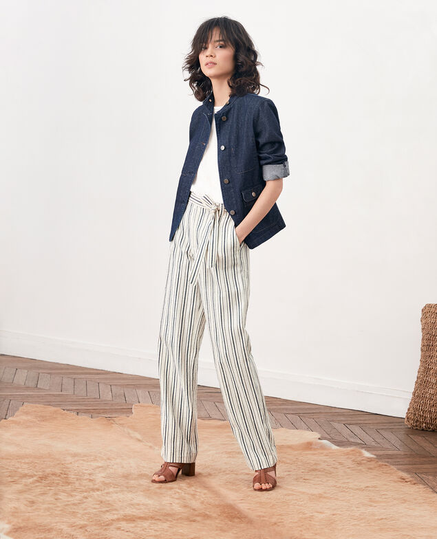 Camiseta con trencillas Blanc