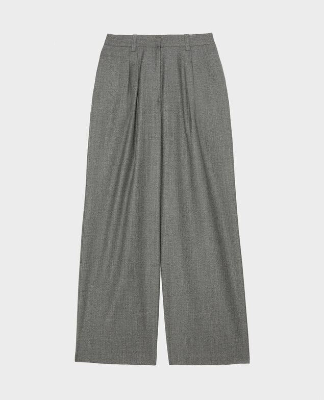 YVONNE - Pantalón ancho de lana cachemir 4275 medium_grey_melange