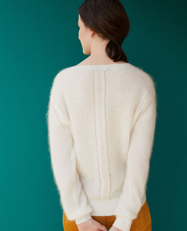 Jersey con mohair Blanco