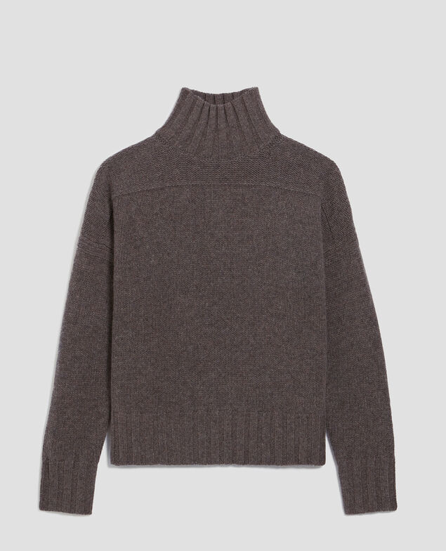 Jersey de lana con cuello alto I040 steeple gray