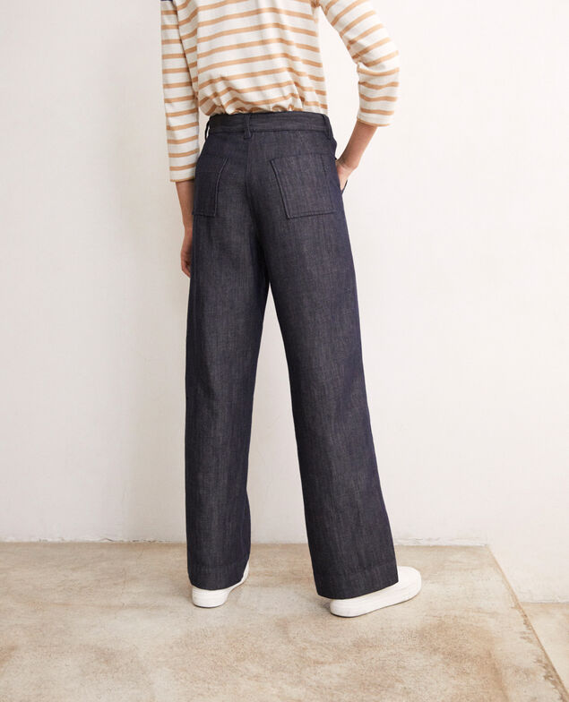 Pantalón con lino Indigo