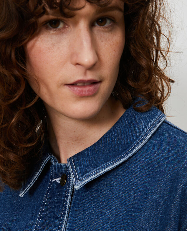 Chaqueta corta en denim Denim vintage wash