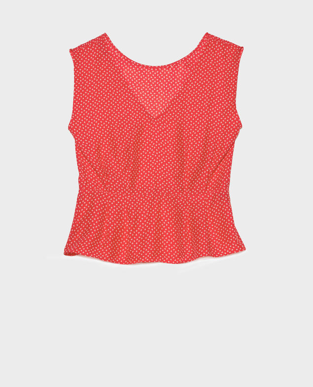 Blusa de seda Memphis fiery red