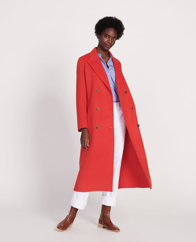 Abrigo largo Fiery red
