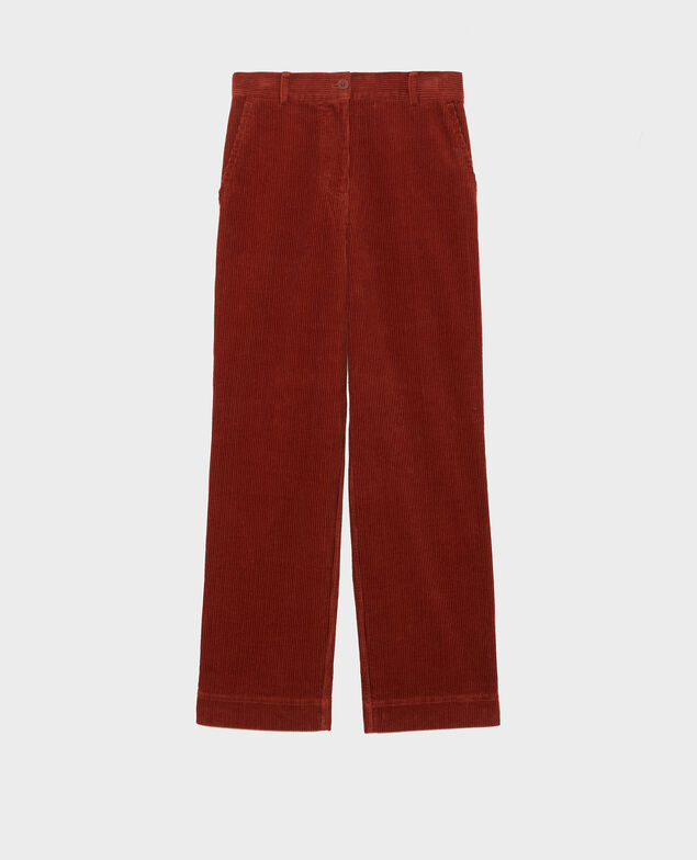 Pantalón ancho de pana Brandy brown