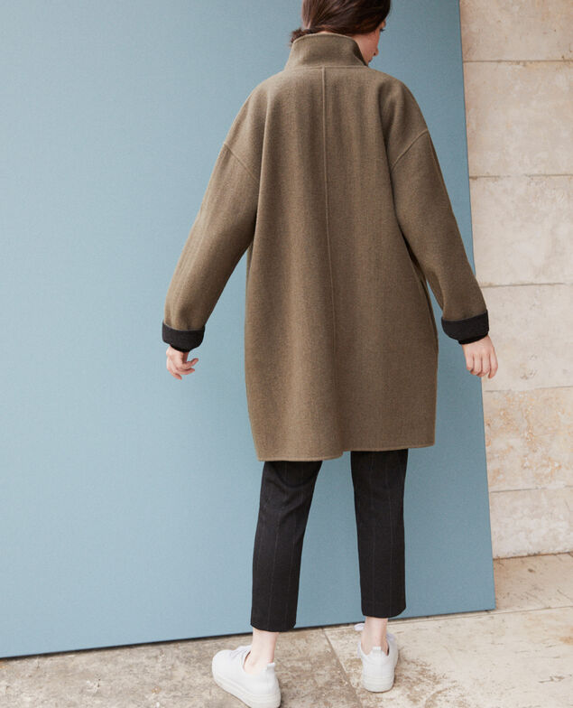 Abrigo con cuello subido Olive night