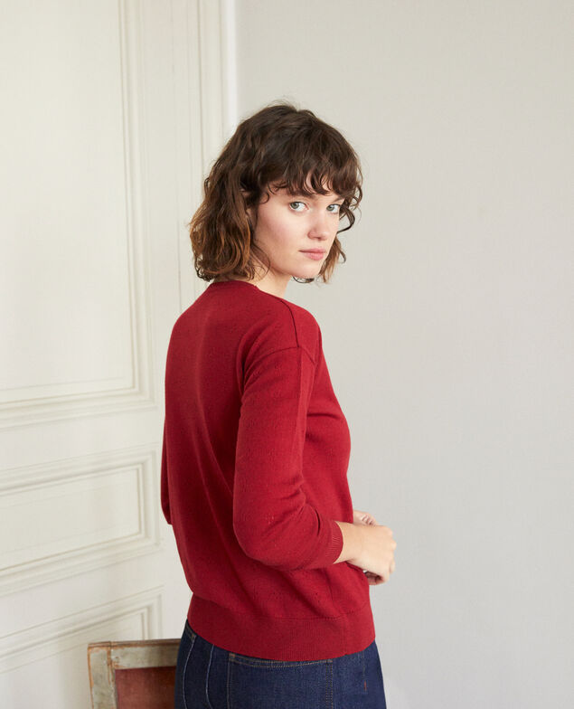 Jersey de lana merino Rio red