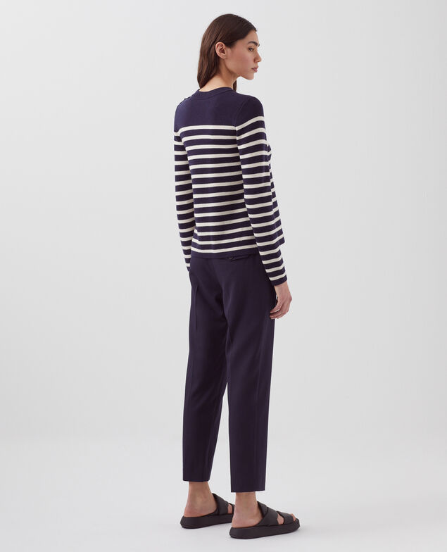 MADDY - Jersey marinero de lana merina 8875 69 navy stripes