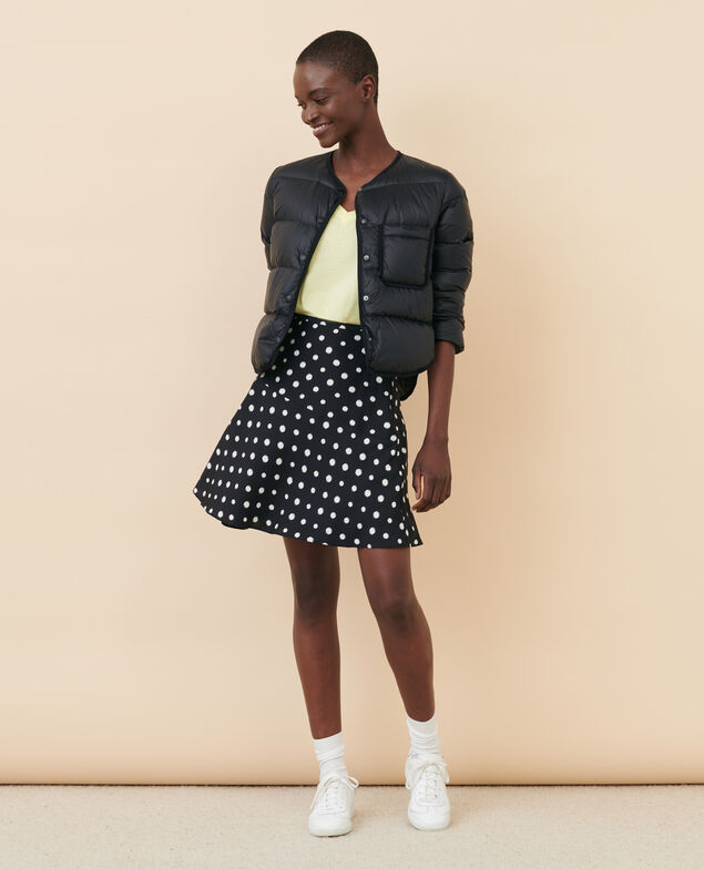 Falda corta de seda 95 print black