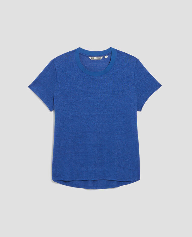 AMANDINE - Camiseta con cuello redondo de lino H660 sodalite blue