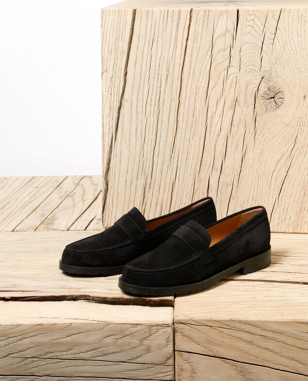 Mocasines de ante Negro
