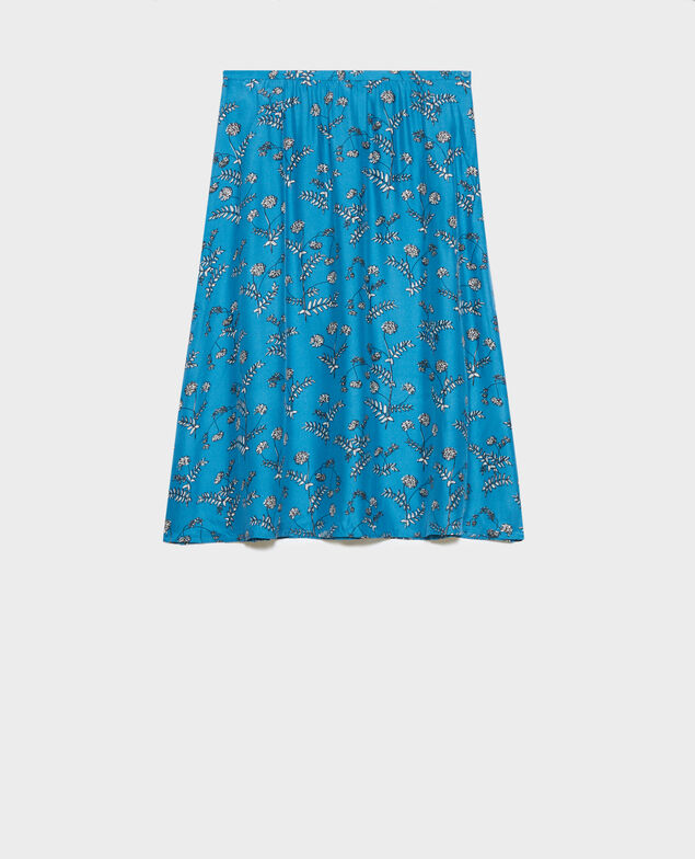 Falda de seda de talle alto Coronille faience