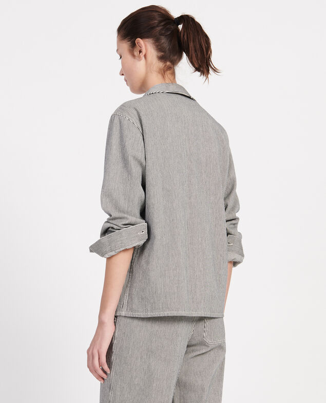 Chaqueta de trabajo de algodón Denim stripes
