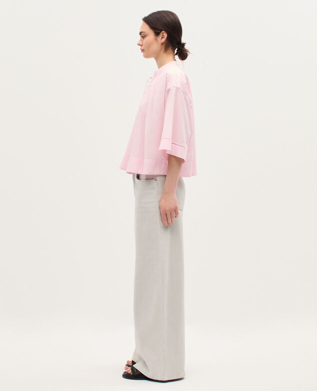 Blusa de gasa de algodón K100 bloom pink