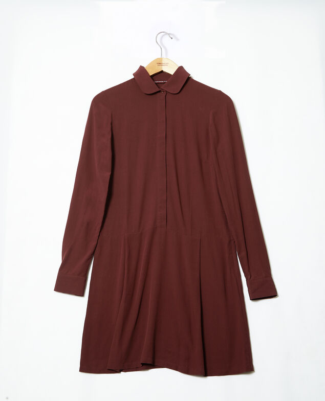 Robe coupe droite Marrón