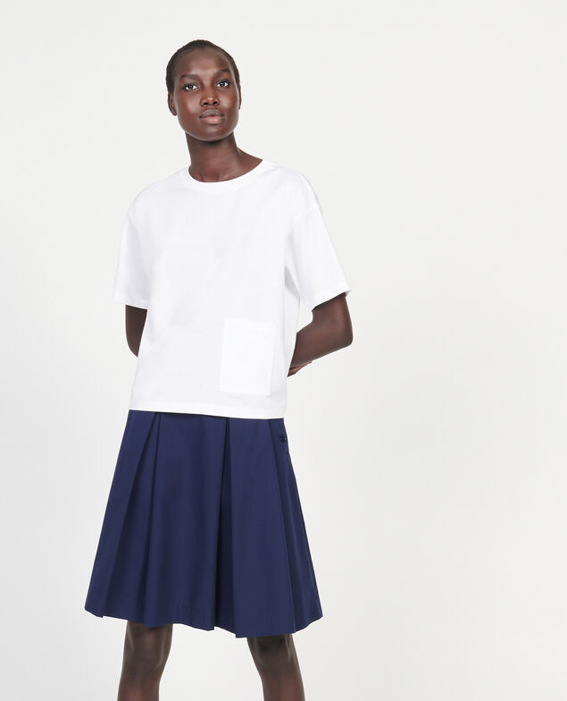 Camiseta oversize de algodón mercerizado Optical white