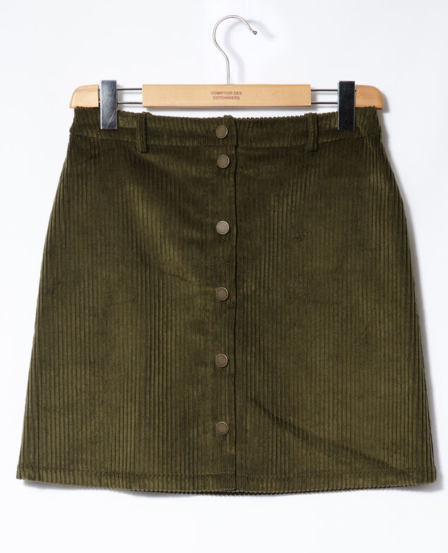Falda de pana gruesa Olive night