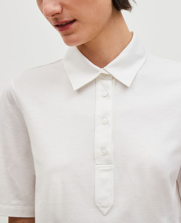 Polo de algodón egipcio Optical white