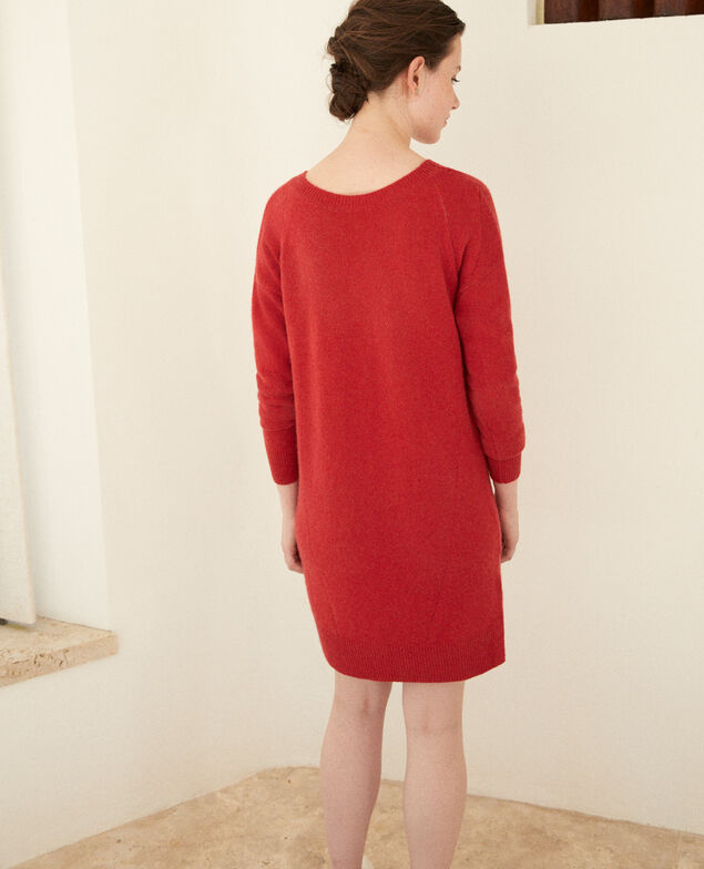 Vestido de cachemir Pompeian red