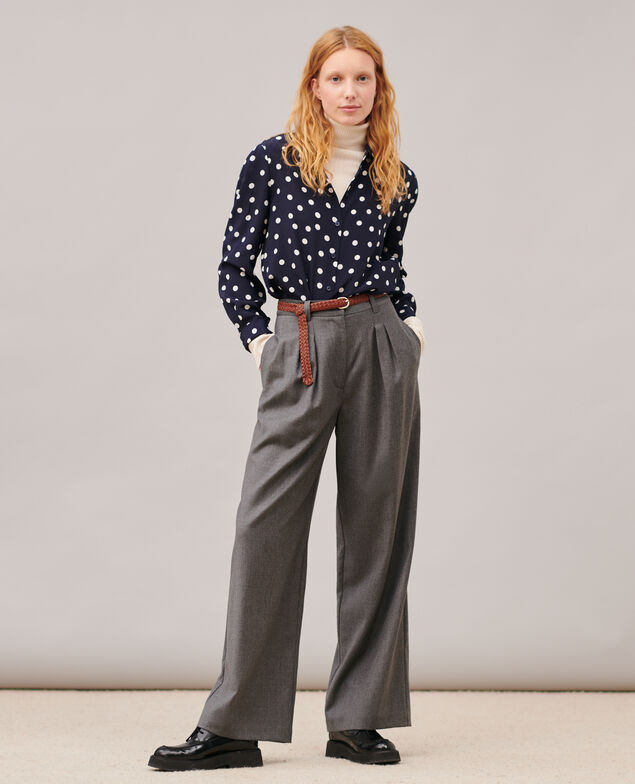 YVONNE - Pantalón ancho de lana cachemir 4275 medium_grey_melange