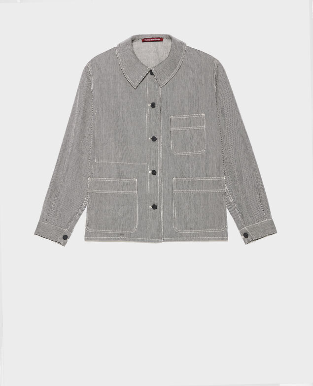 Chaqueta de trabajo de algodón Denim stripes
